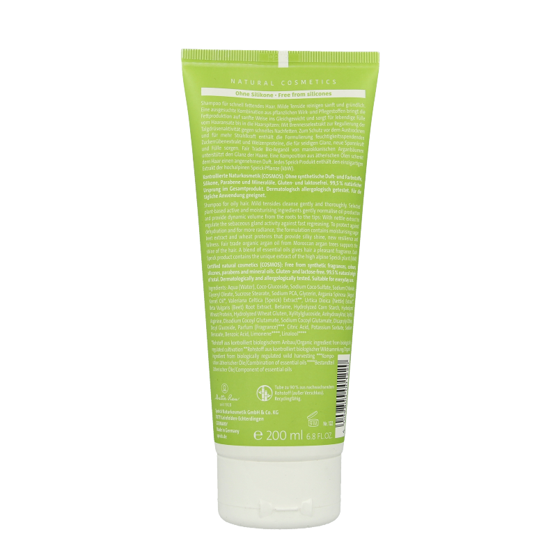 Speick Natural aktiv shampoo balans & verfrissend, 200ml, with natural ingredients for balanced and refreshed hair care.