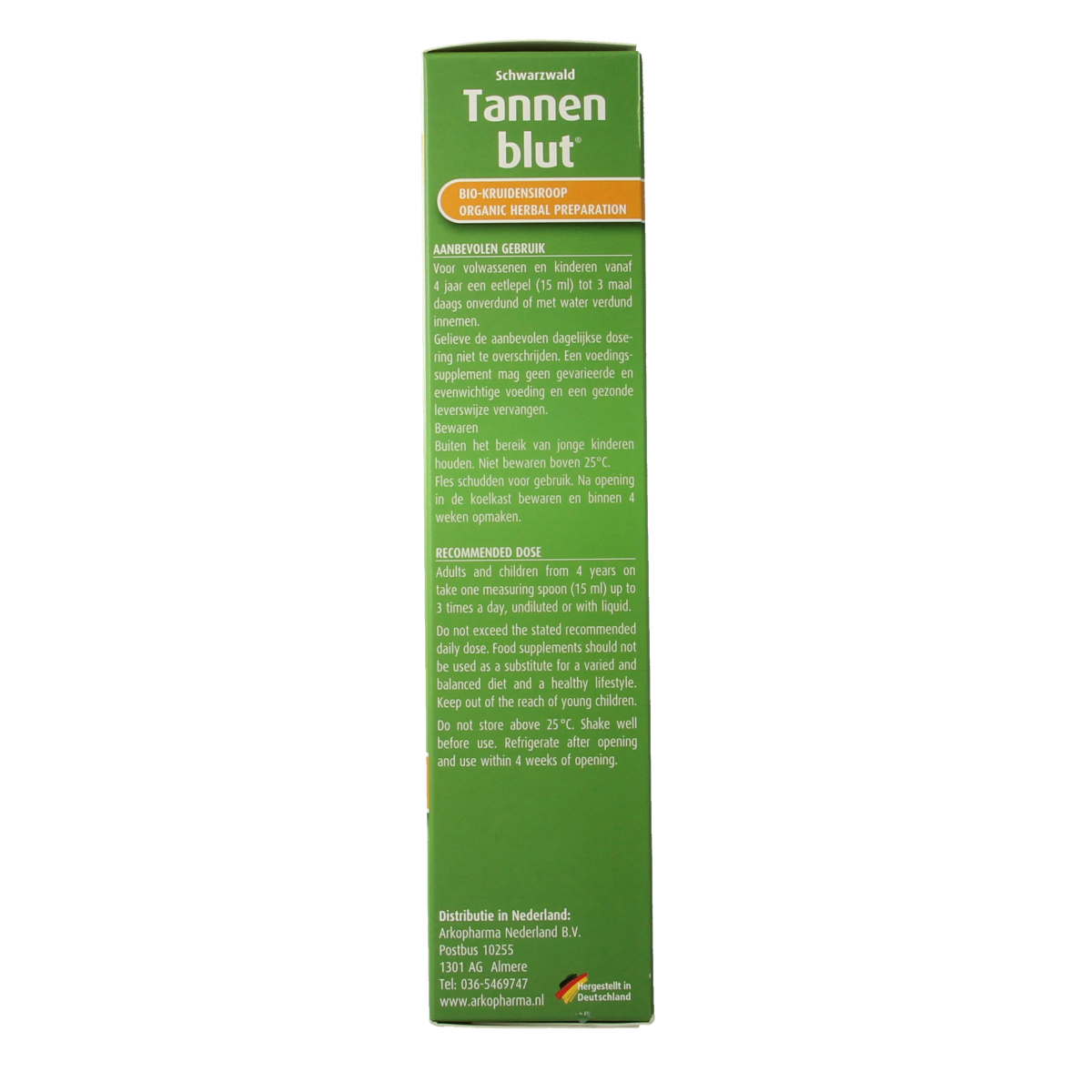 Hubner Tannenblut kruidensiroop bio 250.00 Milliliter
