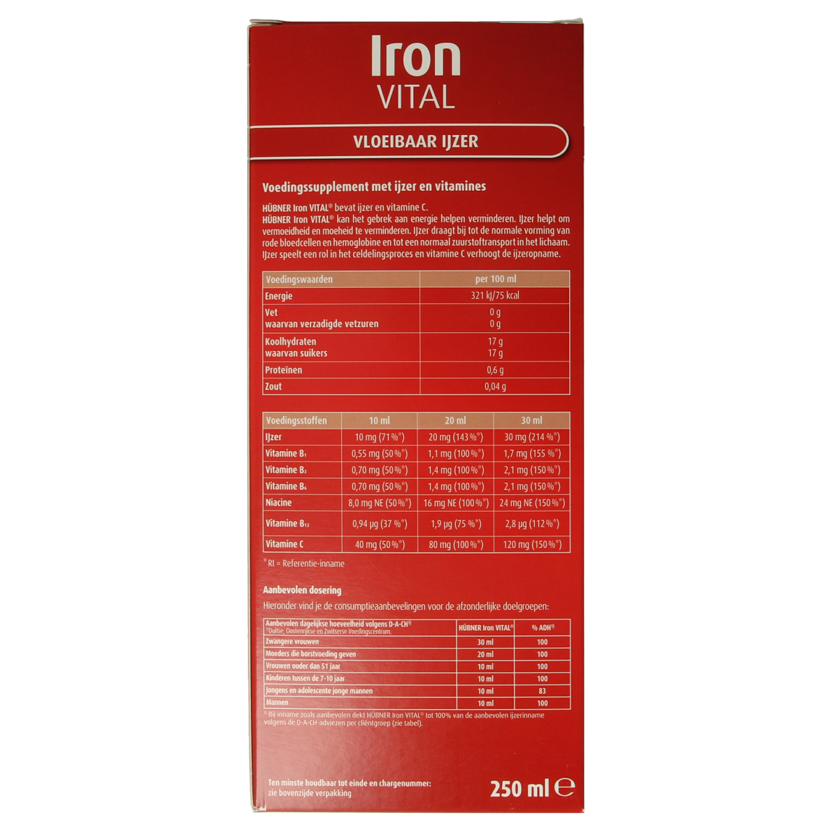 Hubner Iron vital 250.00 Milliliter