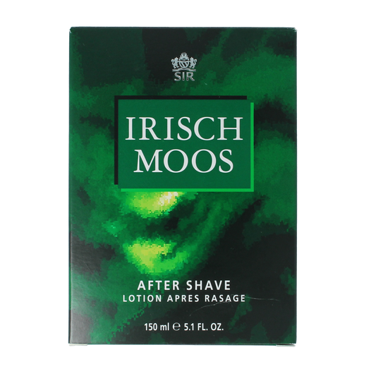 Sir Irisch Moos aftershave lotion bottle, 150ml, with classic design and branding for men's grooming and aftershave care.