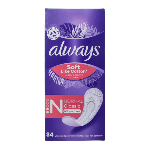 Always Dailies inlegkruisjes normaal 34 Stuks