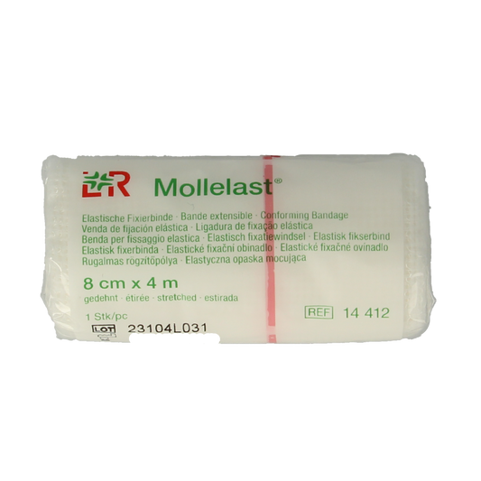 Mollelast Elastisch hydrofiel windsel 4m x 8cm 1.00 Stuks