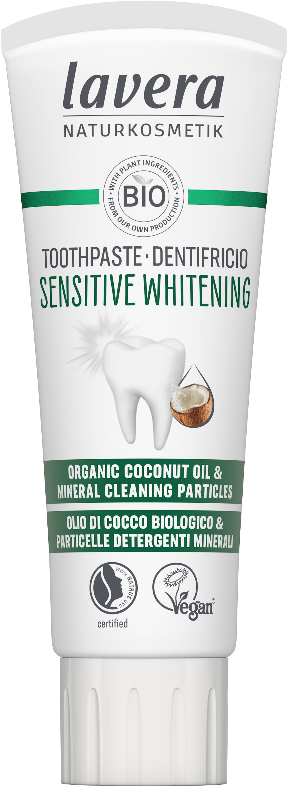 Lavera Tandpasta sensitive whitening bio 75 Milliliter
