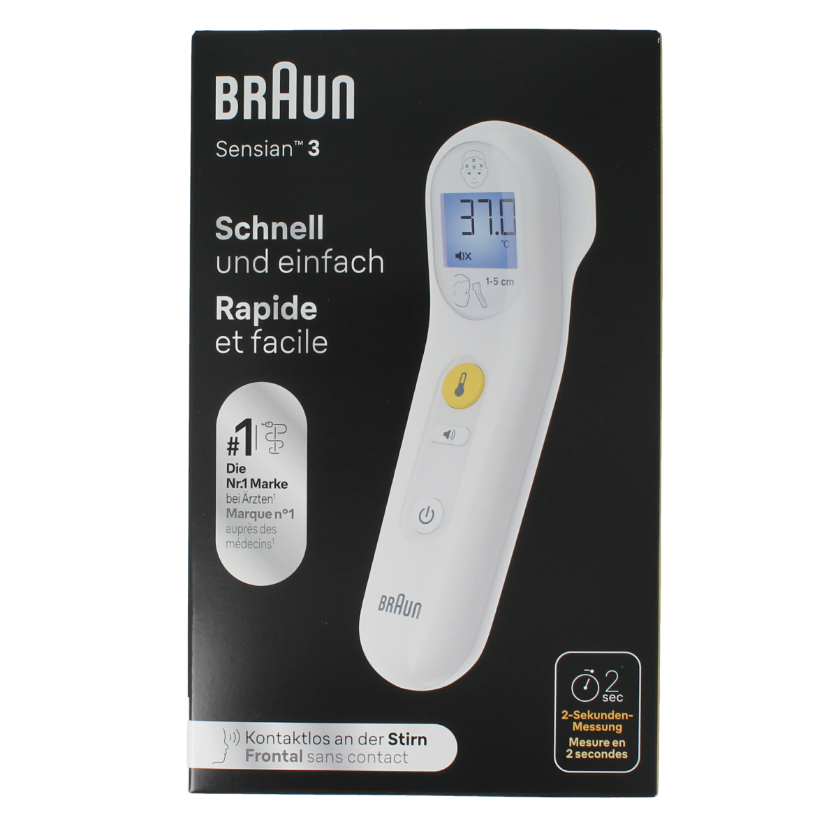 Braun Voorhoofdthermometer Sensian 3 BNT050 1.00 Stuks