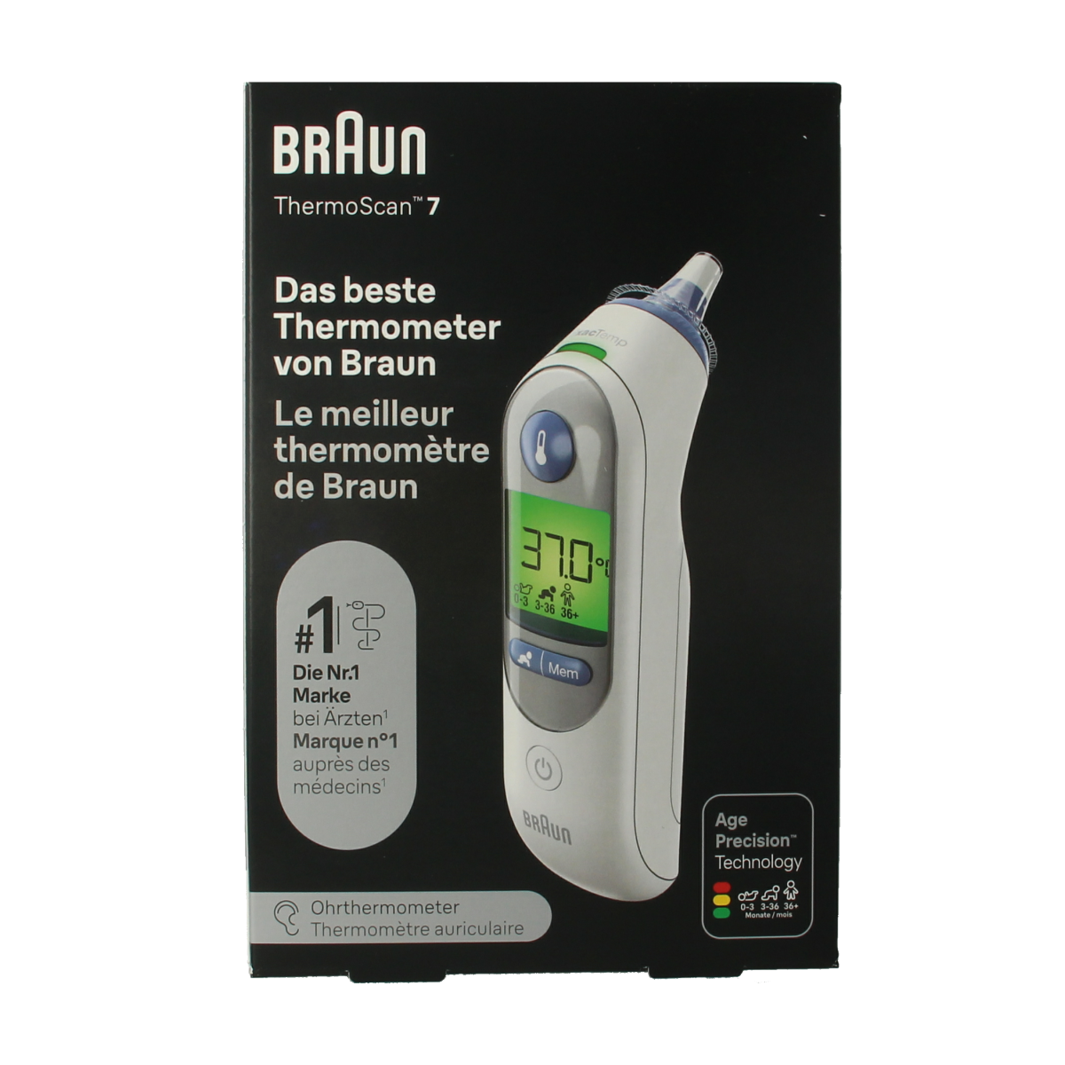 Braun ThermoScan 7 IRT 6520 thermometer in packaging
