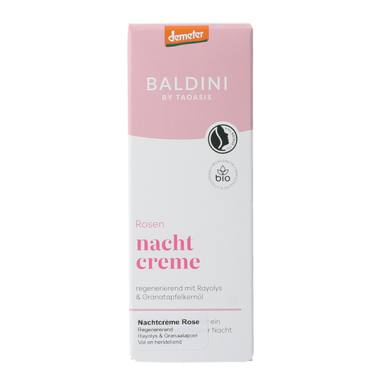 Baldini Nachtcreme rijk rose demeter 50.00 Milliliter