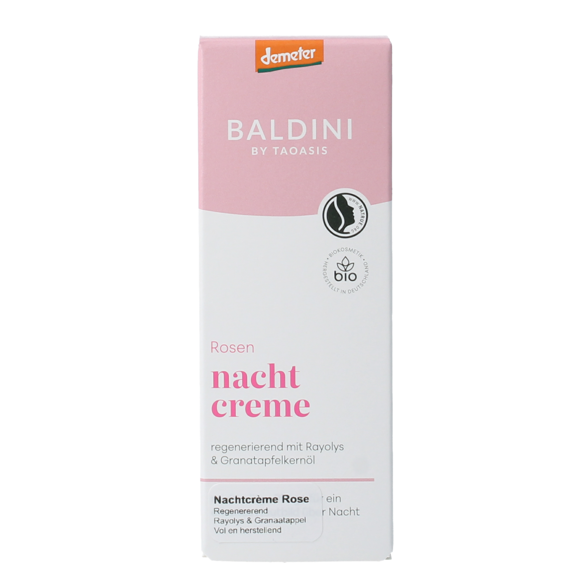 Baldini Nachtcreme rijk rose bio demeter 50.00 Milliliter