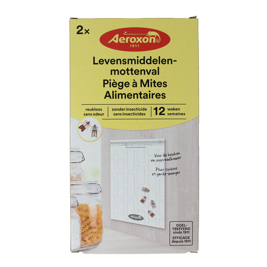 BSI Levensmiddelenmottenval set with 2 sticky traps for pest control, designed for home and comfort use.