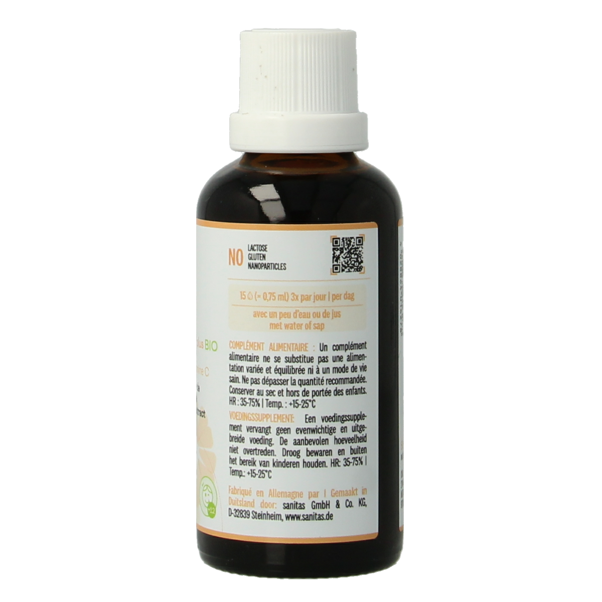 Be-Life Citrobiotic Plus bio herbal supplement bottle, 50ml, featuring natural herbal ingredients in a clear glass bottle.