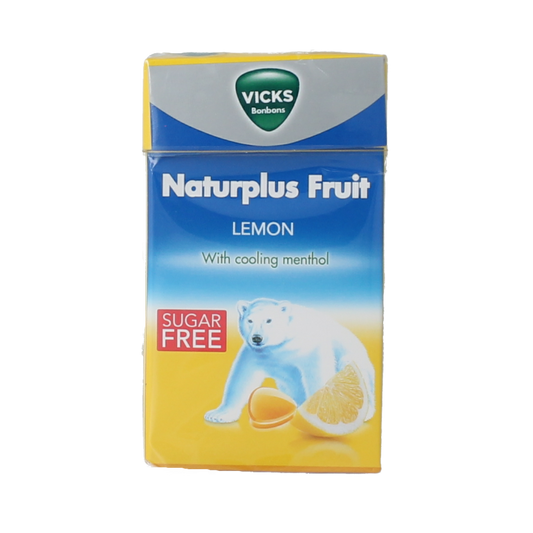 Vicks Citroen menthol suikervrij 40 Gram