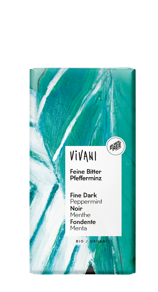 Vivani Chocolade puur met pepermunt bio 100.00 Gram