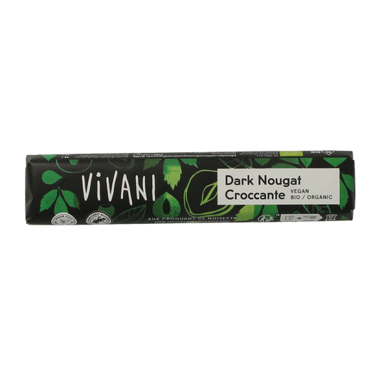Vivani Chocolate To Go dark nougat croccante bio 35.00 Gram
