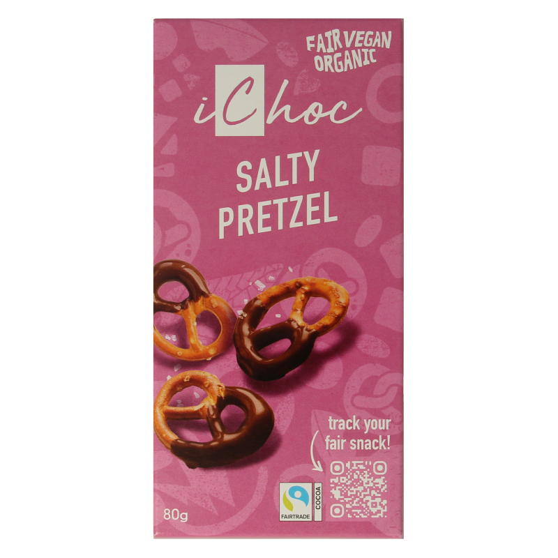 Ichoc Salty pretzel bio 80.00 Gram