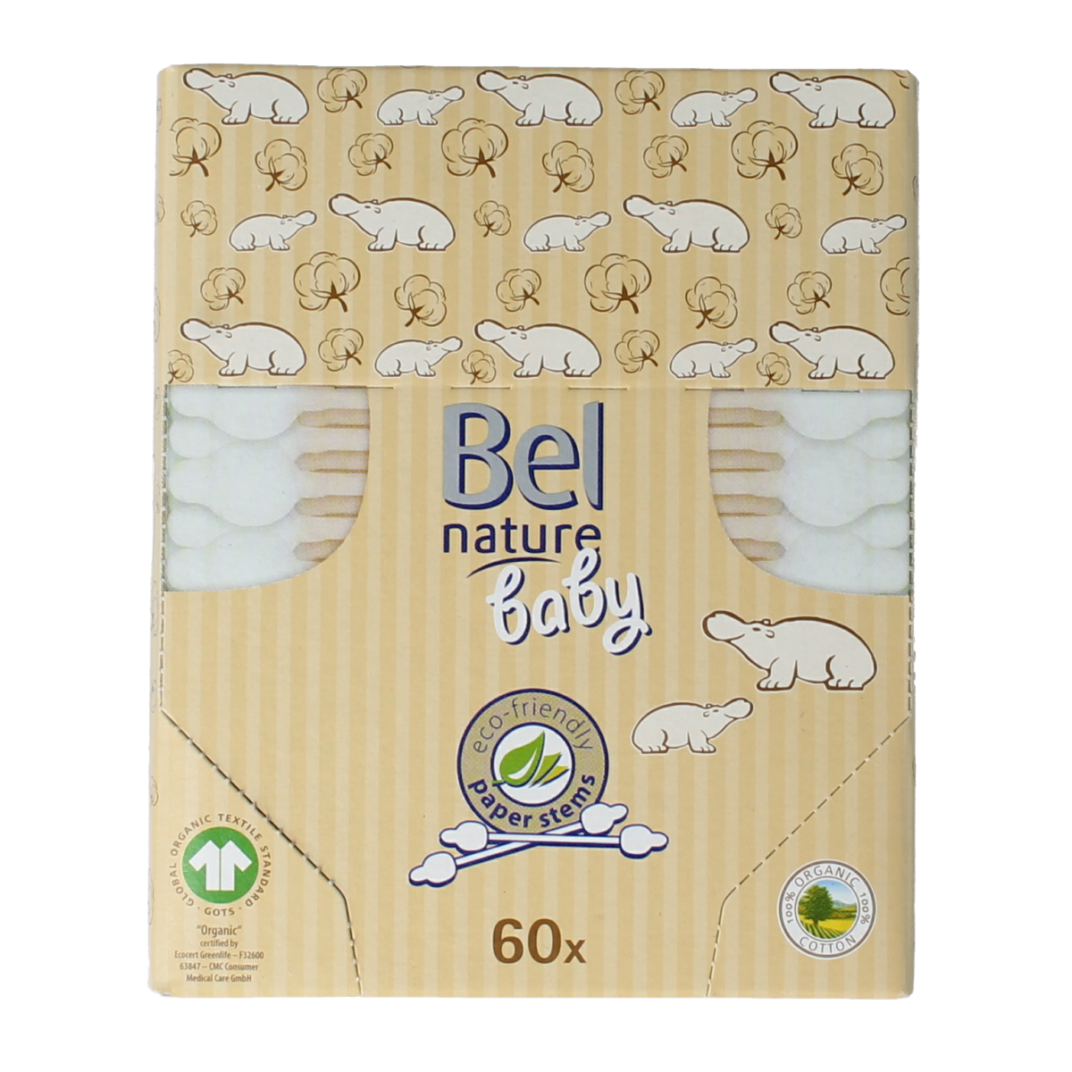 Bel Nature Wattenstaafjes baby 60.00 Stuks