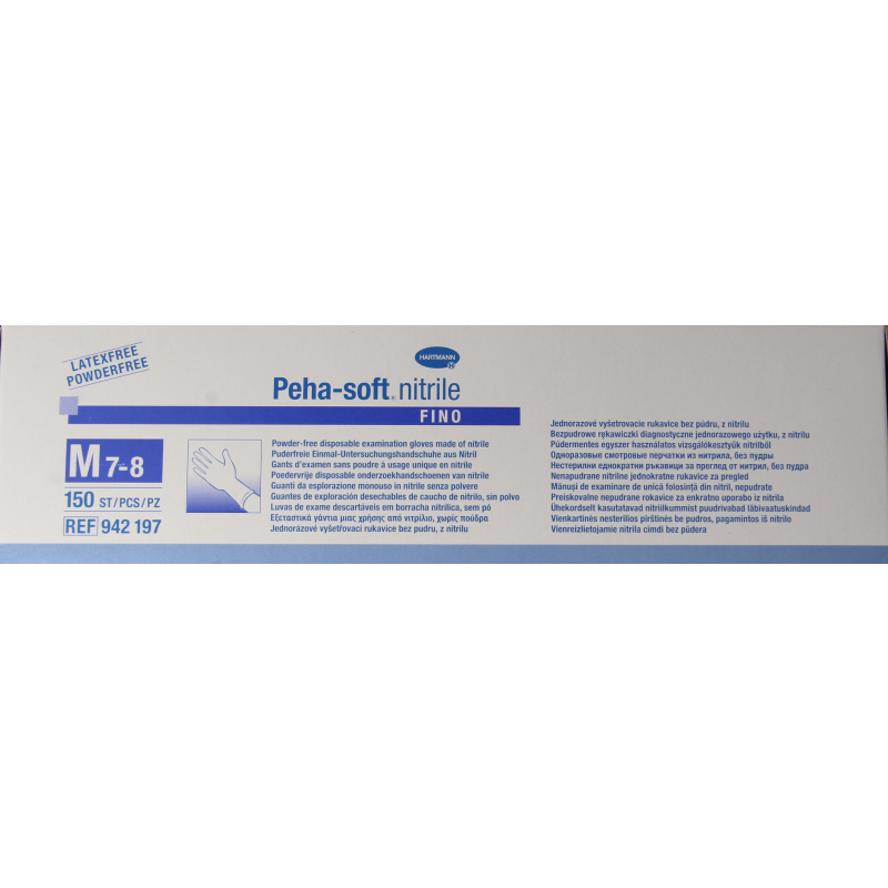 Hartmann Peha soft nitril fino handschoen maat M 150 Stuks
