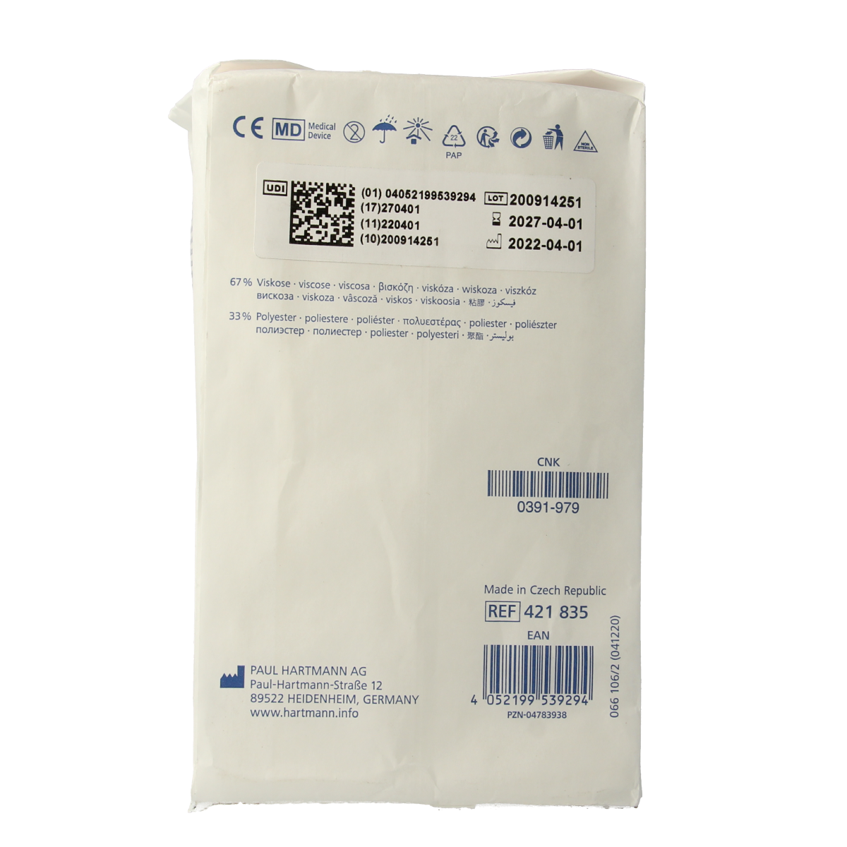 Medicomp Extra 10 10cm 6 laags niet steriel 100.00 Stuks