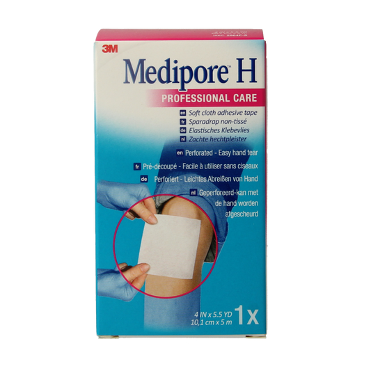 3M Medipore hechtpleister 10cm x 5m 1 Stuks