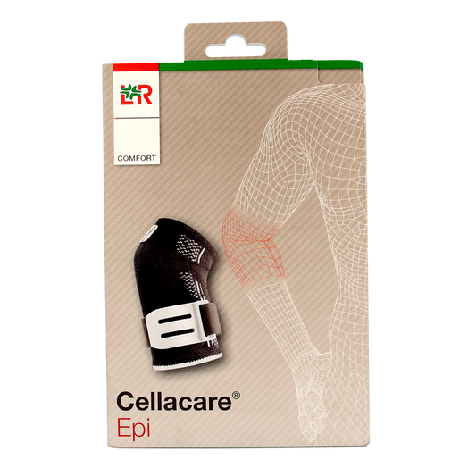 Cellacare Epi Comfort elbow bandage size 4, medical elastic bandage for joint support, shown in the image.
