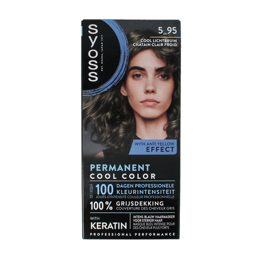 Syoss Permanent cool color 5-95 lichtbruin 1.00 Set
