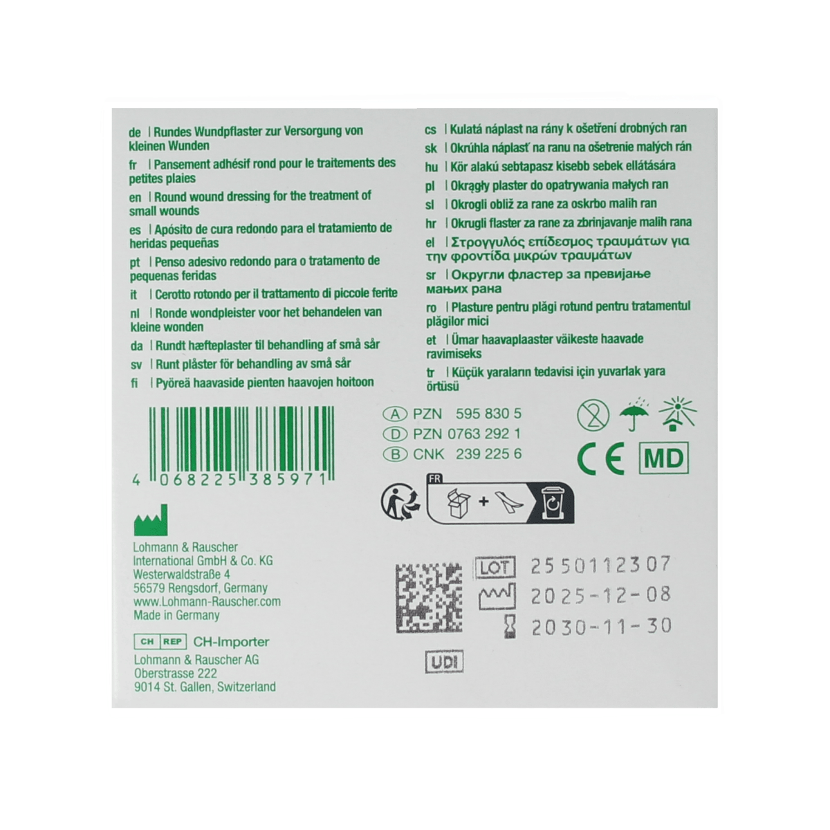 Curaplast Pleisters en Tape 100.00 Stuks Curaplast Sensitive wondpleister rond 2.3cm 100.00 Stuks