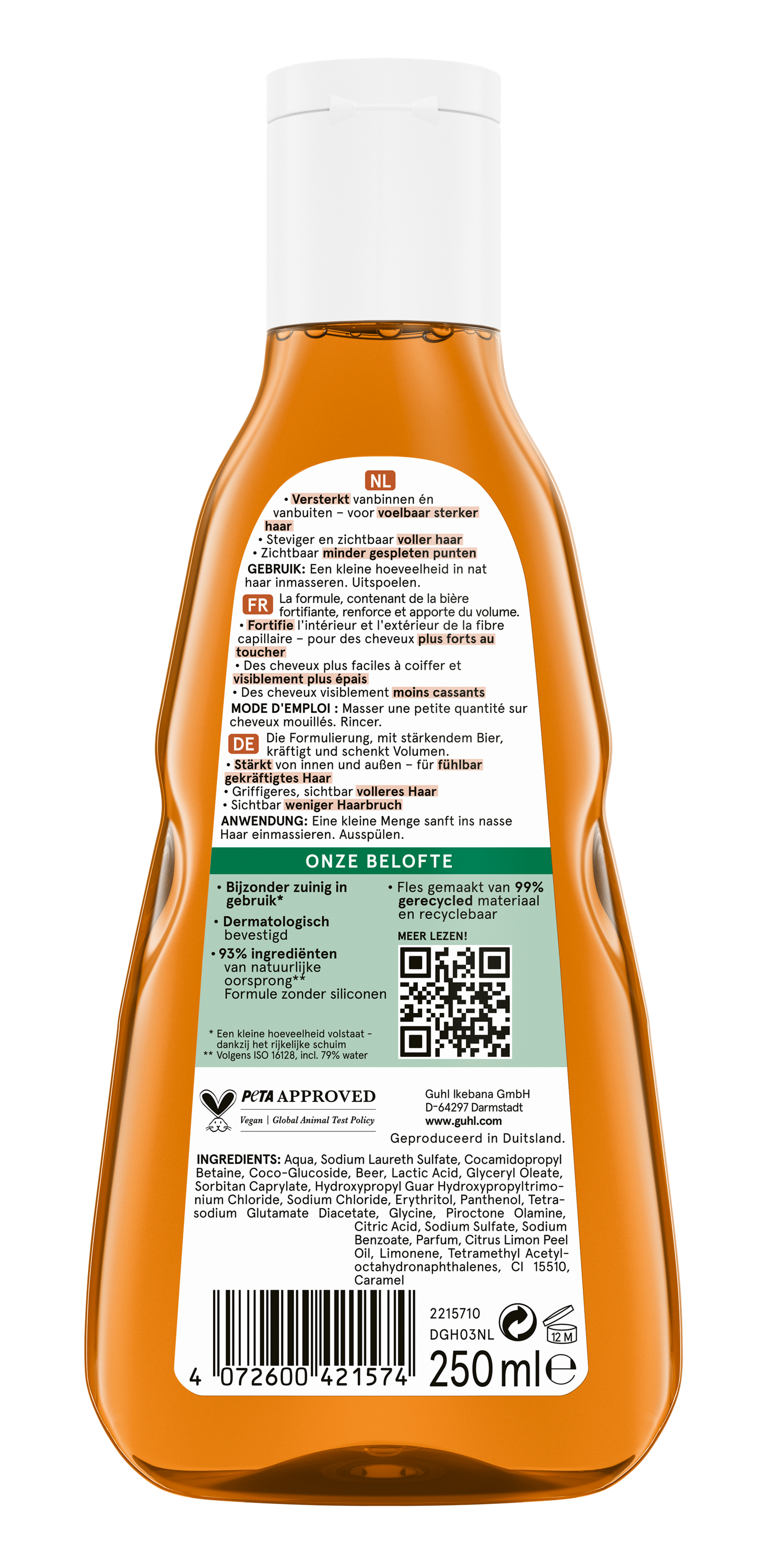 Guhl Intensieve stevigheid shampoo 250.00 Milliliter
