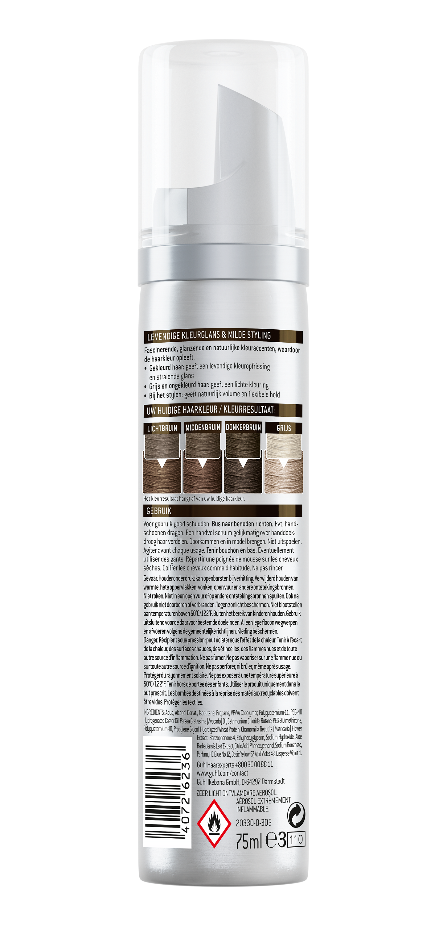 Guhl Color forming mousse 30 donkerbruin  75 Milliliter