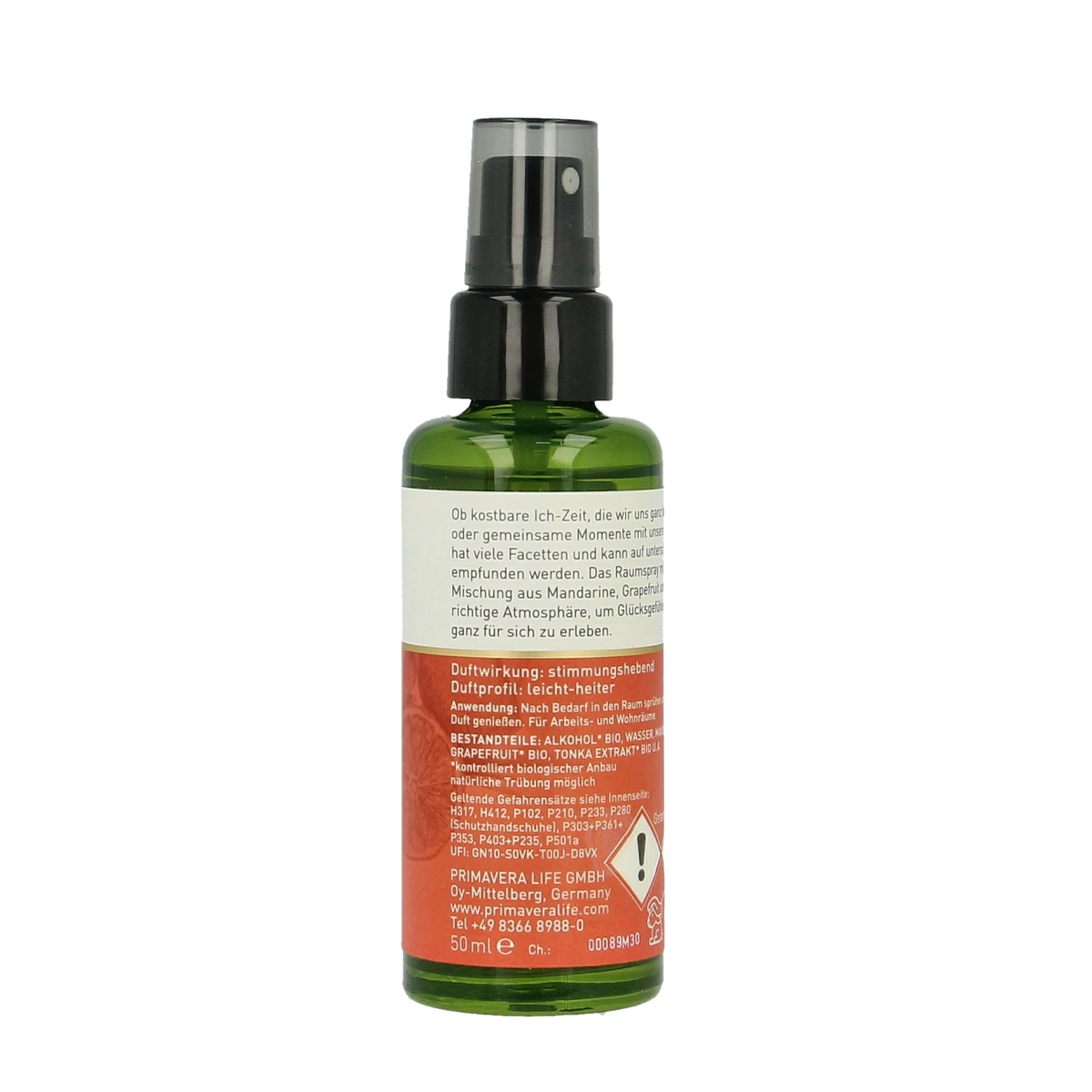 Primavera Roomspray happiness bio 50.00 Milliliter