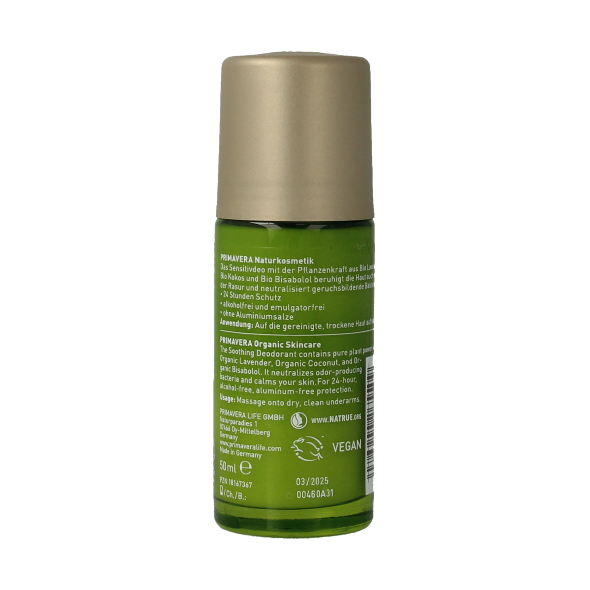 Primavera Deodorant relaxing soothing 50.00 Milliliter