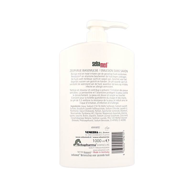 Sebamed Zeepvrij wasemulsie pomp 1 Liter