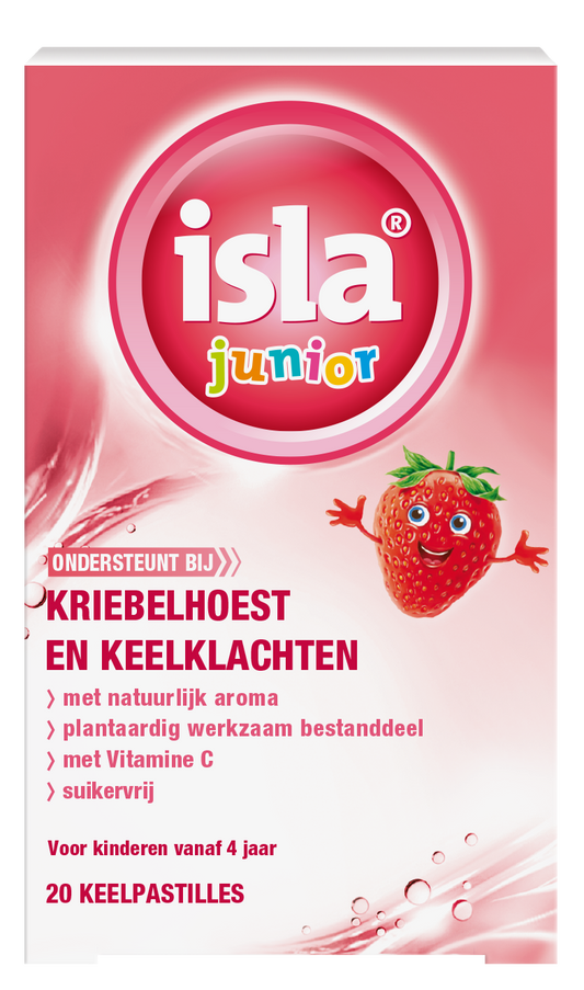 Isla Junior keelpastilles aardbei 20.00 Pastilles