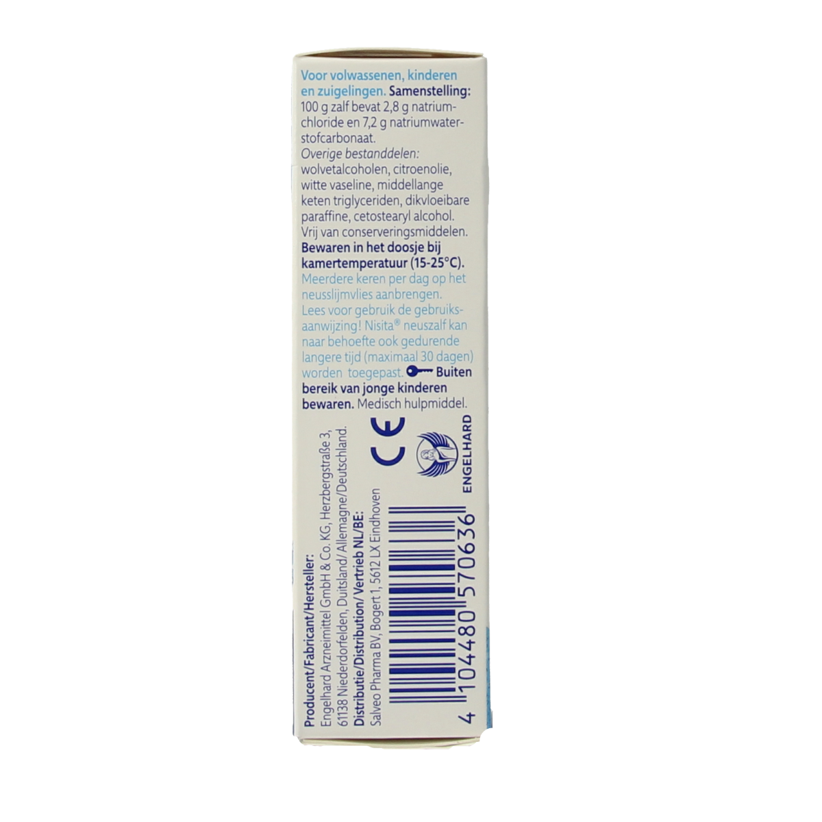 Nisita Neuszalf 10g tube for nasal care and inhalation, displayed with the product tube and packaging.
