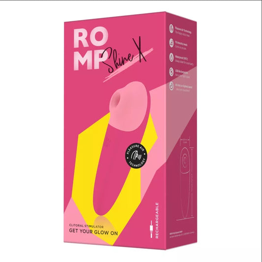 ROMP Shine X vibrator from the erotiek collection, showcasing its sleek design and smooth surface.