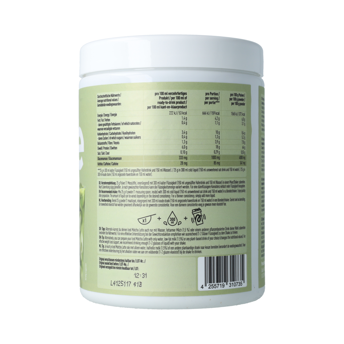 More Nutrition More Protein Iced Matcha Latte Original Taste 300.00 Gram