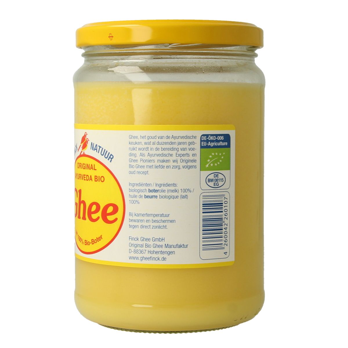 Ghee Finck naturkost geklaarde boter bio 480.00 Gram