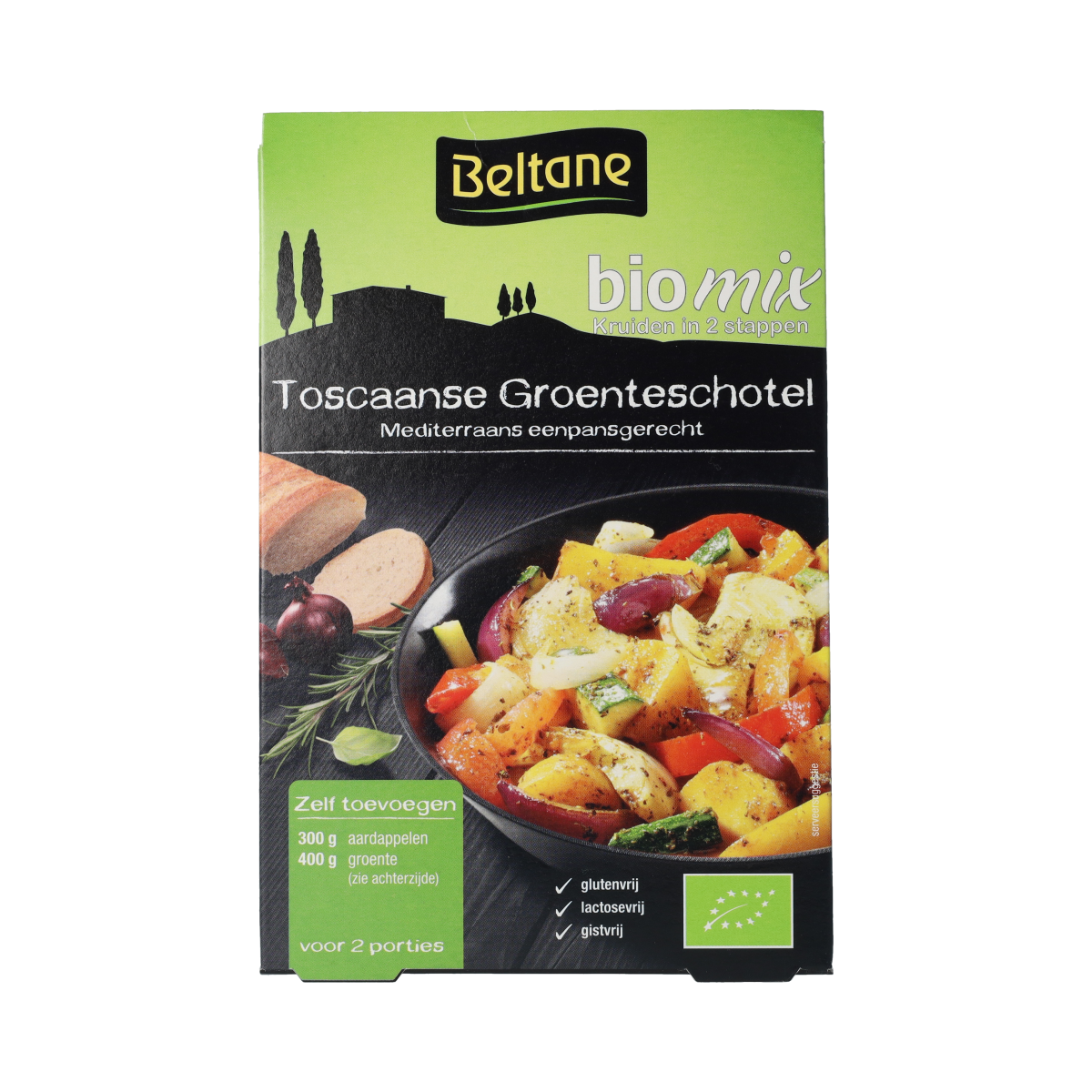 Beltane Toscaanse groenteschotel kruiden bio in 19g packet, natural seasoning for vegetable dishes, part of kruiden, zouten en maaltijdmixen
