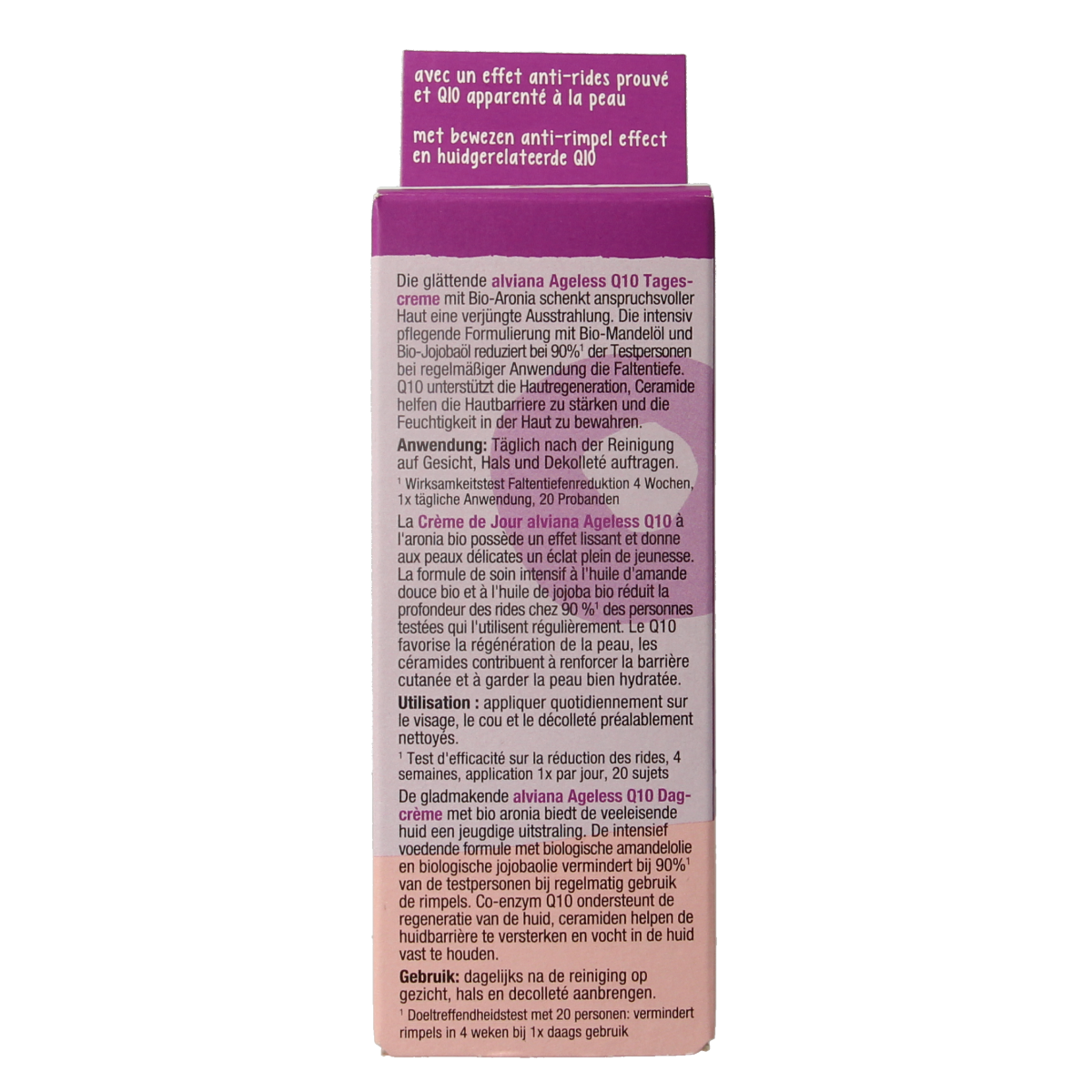 Alviana anti-aging Q10 facial day cream in 50ml jar, moisturizing skincare for mature skin, with nourishing ingredients.