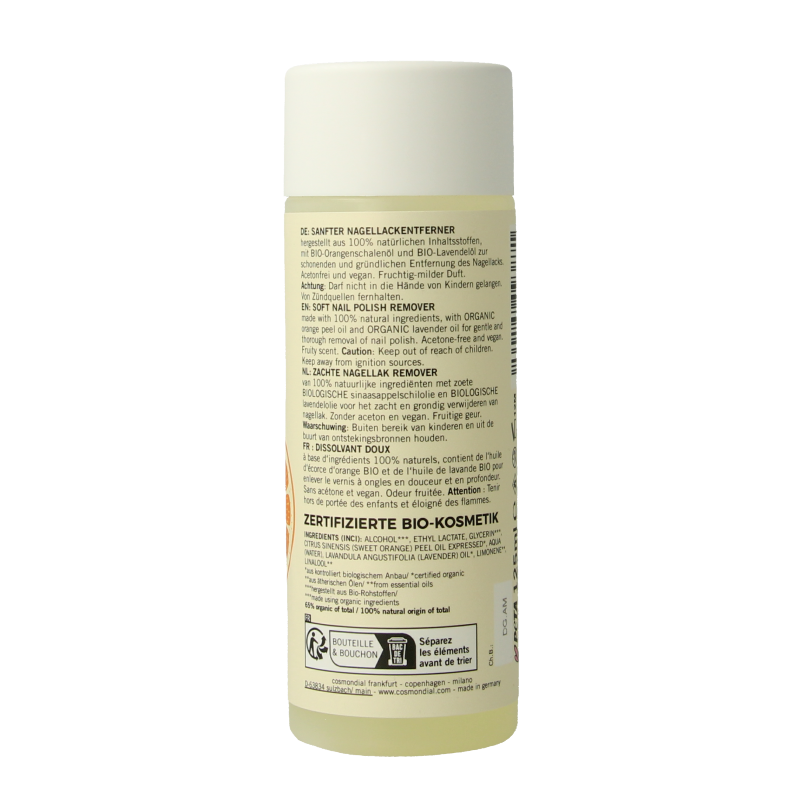 Benecos natural beauty Vegan nagellak remover plantbased 125 Milliliter