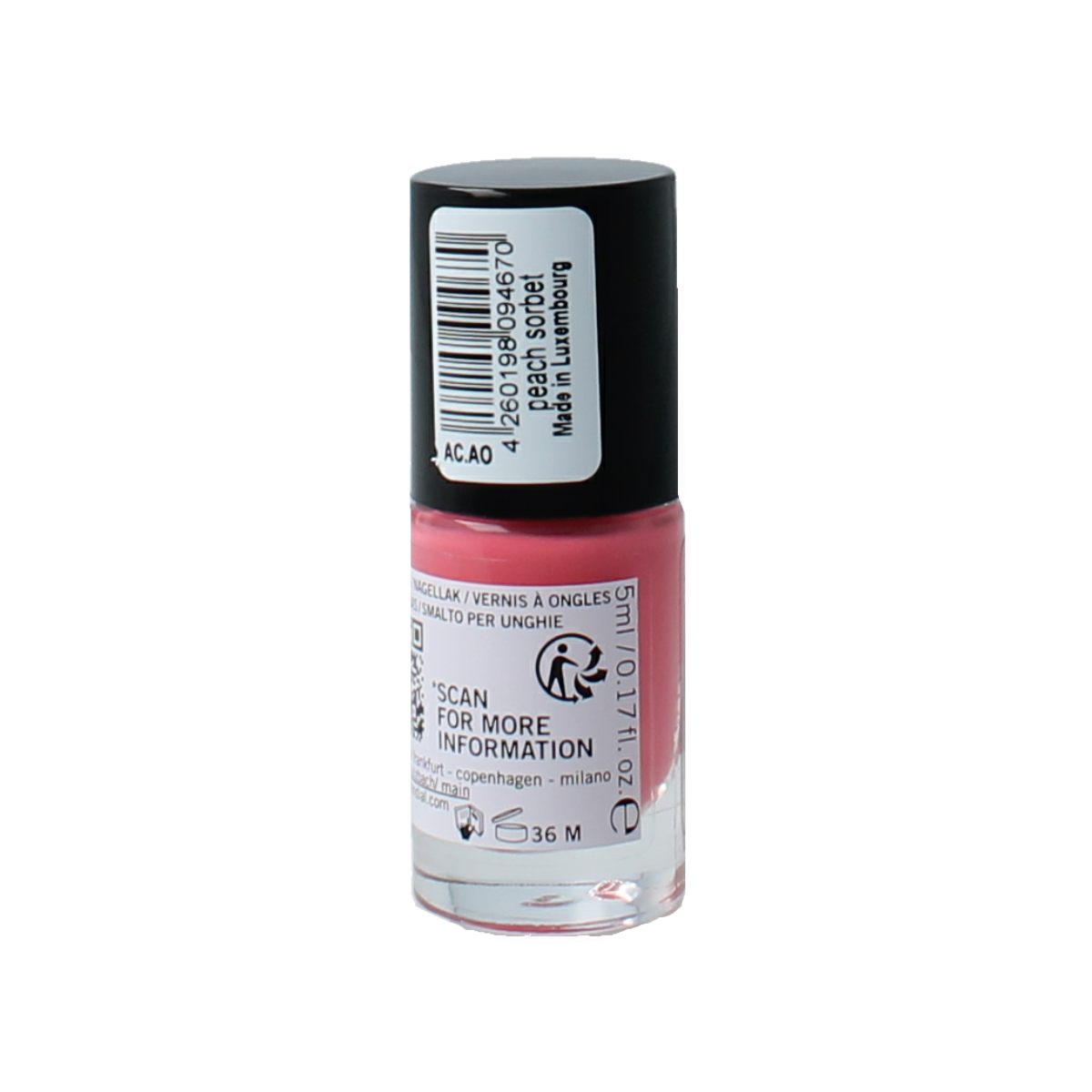 Benecos natural beauty Vegan nail polish peach sorbet 20-free plantbased 5.00 Milliliter
