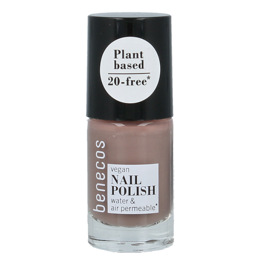 Benecos Natural Beauty vegan nail polish in Rock It! 20-free plant-based formula, 5ml bottle, vibrant and shiny manicure.