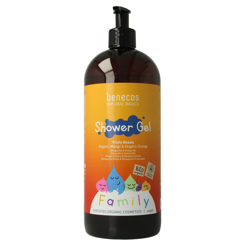 Benecos natural beauty Natural showergel family size fruity beauty 950 Milliliter