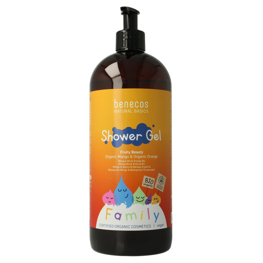 Benecos natural beauty Natural showergel family size fruity beauty 950.00 Milliliter