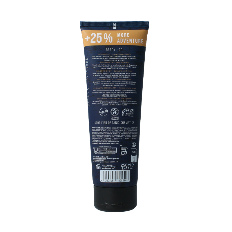 Benecos natural beauty Bio for men only body, hair & face wash 250 Milliliter