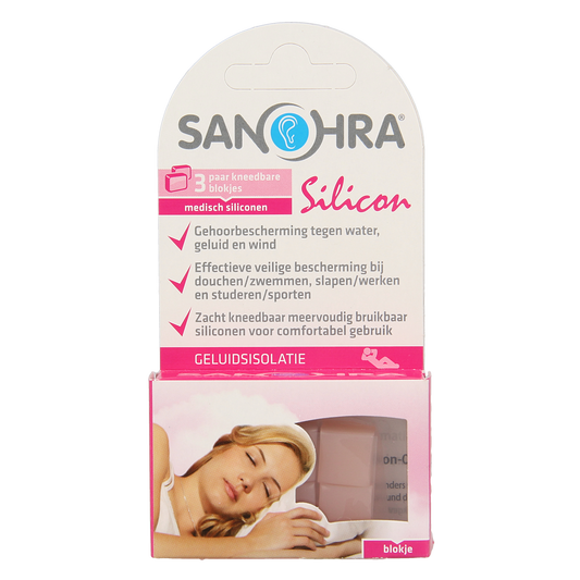 Sanohra silicon gehoorbescherming oordoppen voor slaap, universeel, set van 3 paar, comfortabele gehoorbescherming voor rust