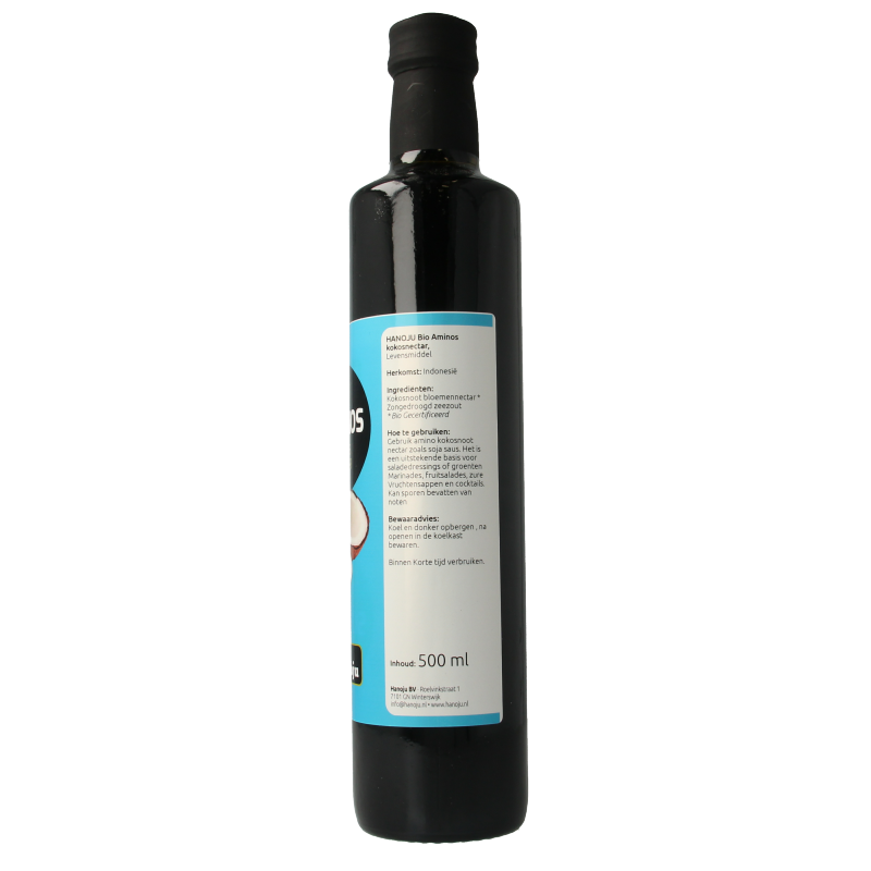 Hanoju Aminos kokosnoot nectar bio 500 Milliliter