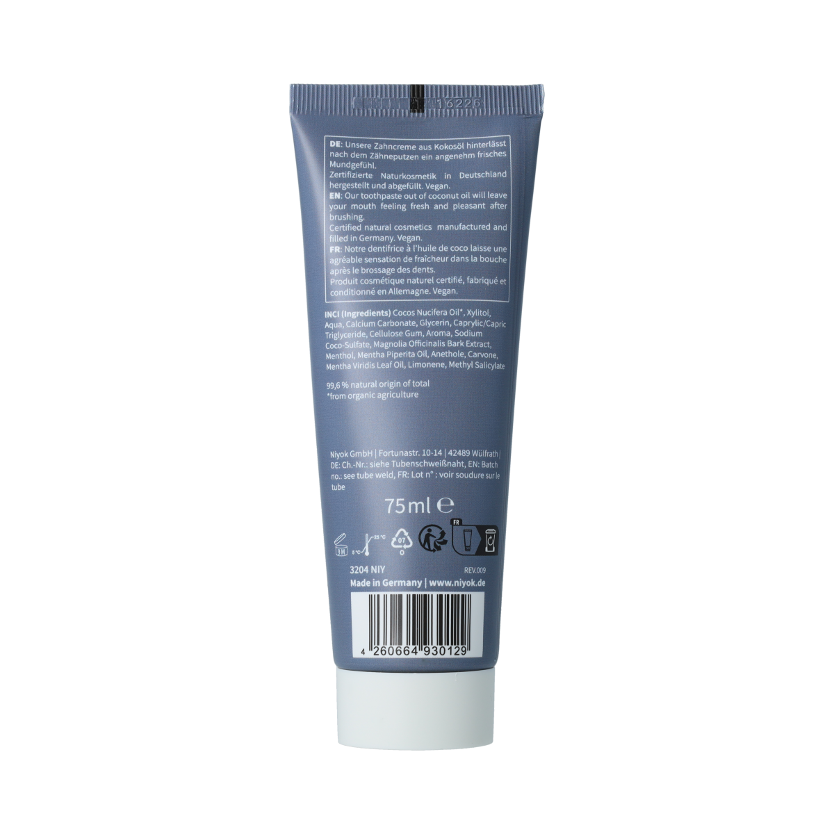 Niyok tandpasta spearmint 75.00 Milliliter