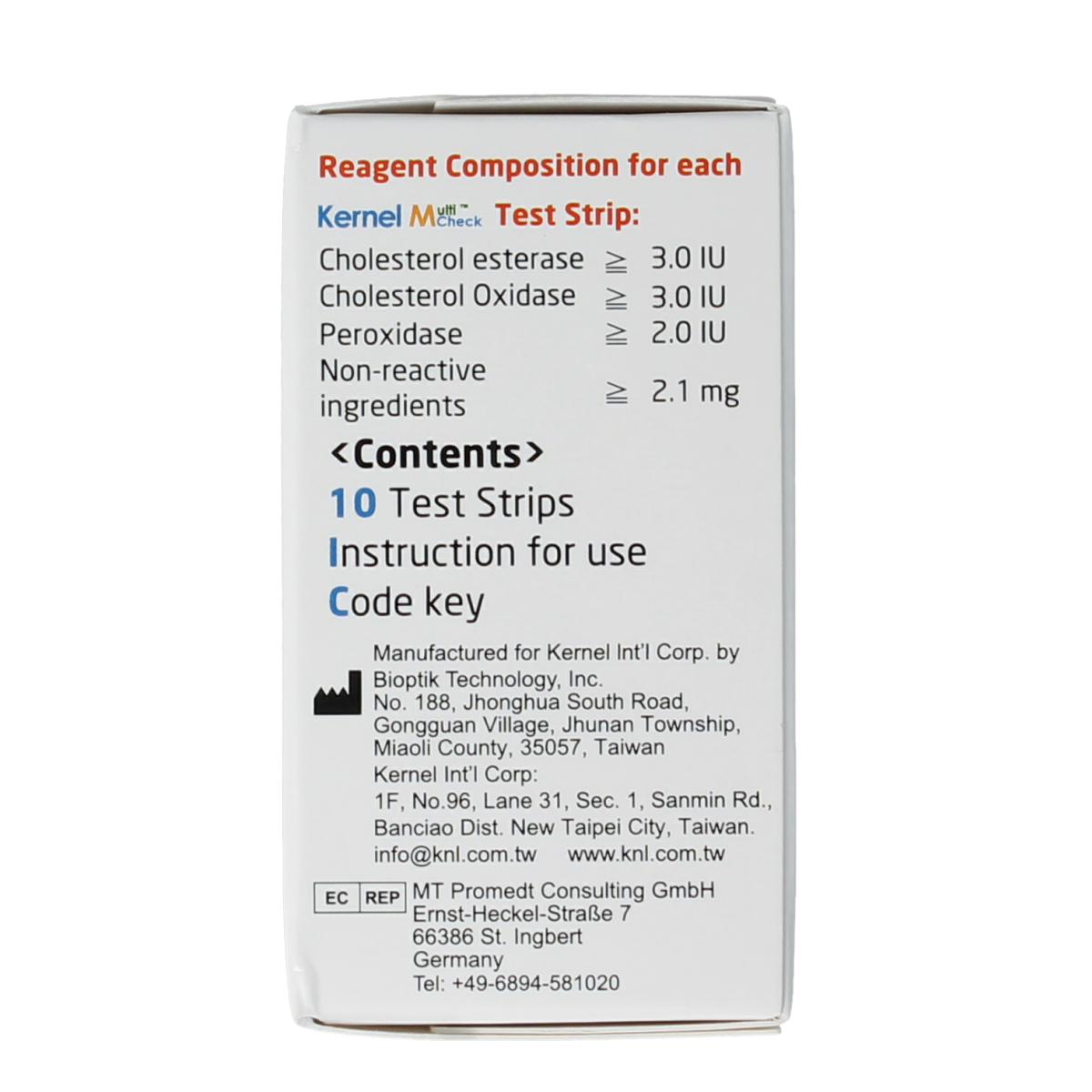 Testjezelf Multicheck cholesterol teststrips 10.00 Stuks
