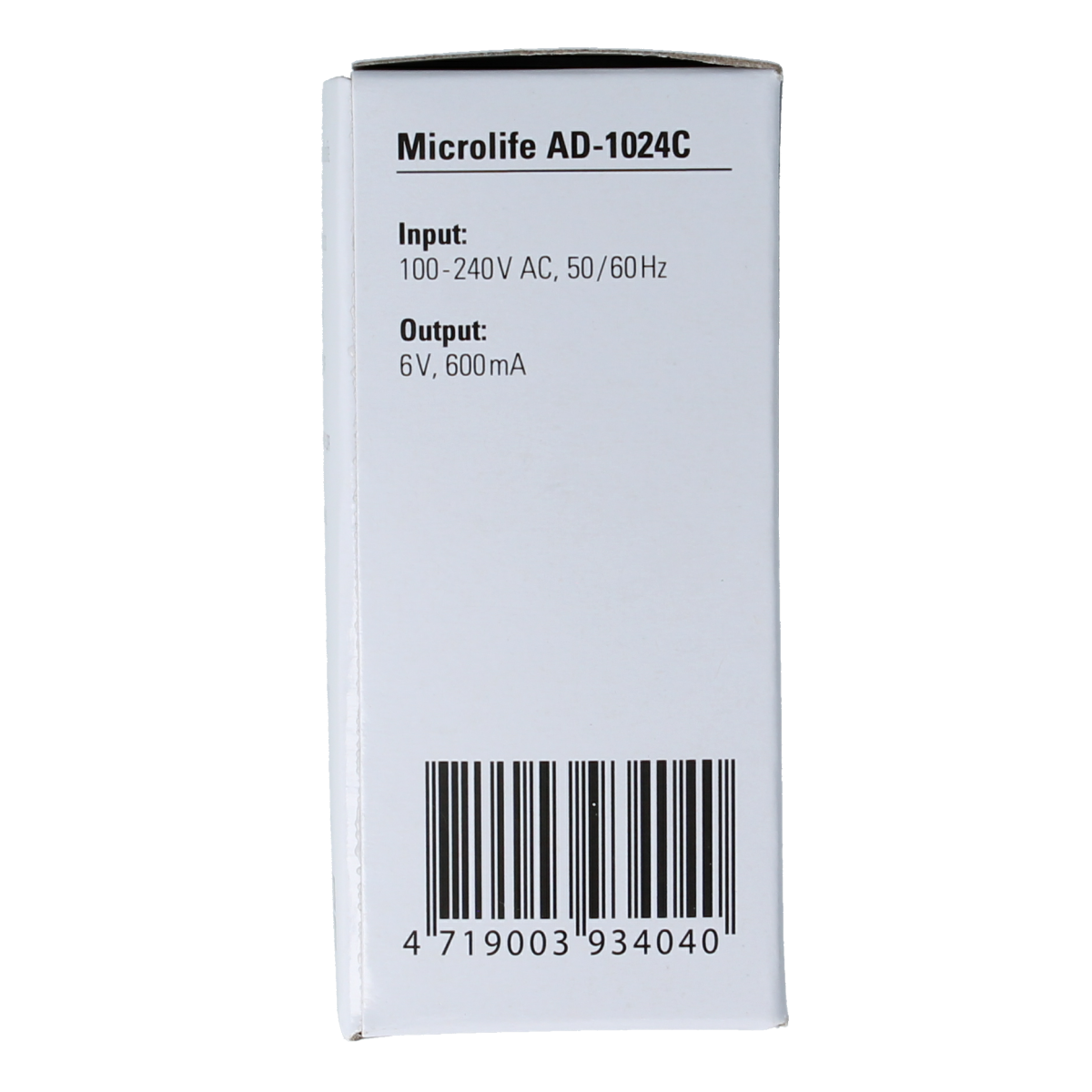 Microlife MIC Z977013-0-adapter AD-1024C instrument adapter shown in a close-up image, with a white plastic connector.