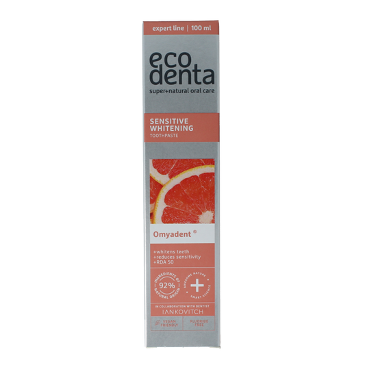 Ecodenta Tandpasta sensitive whitening expert line 100 Milliliter