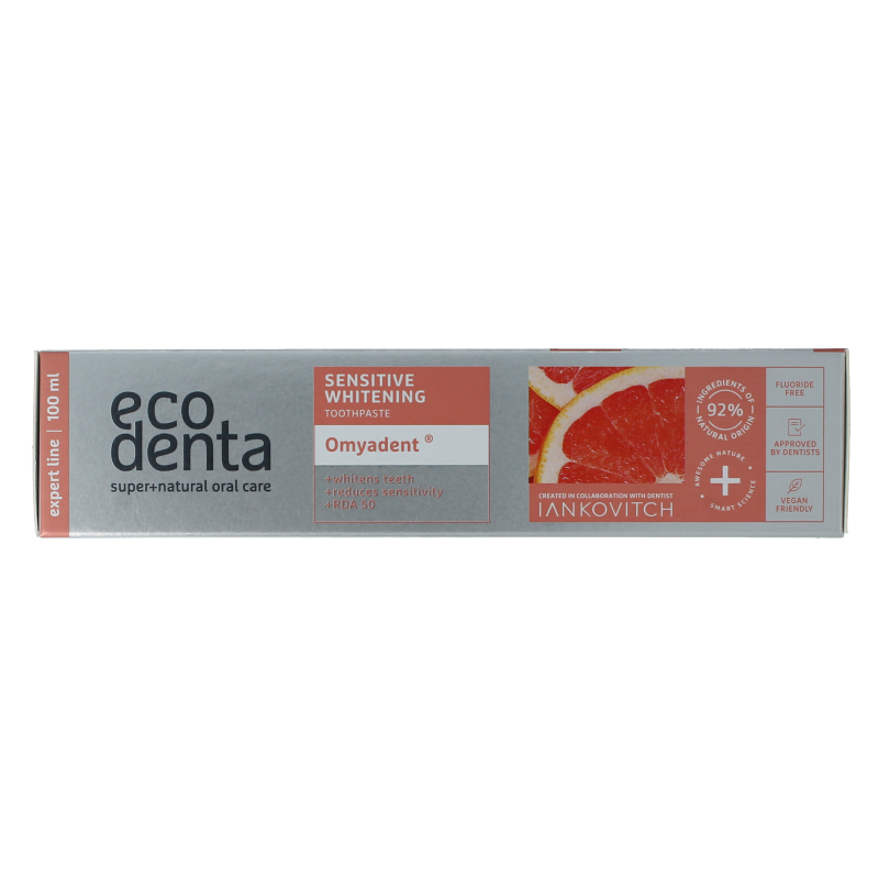 Ecodenta Tandpasta sensitive whitening expert line 100 Milliliter