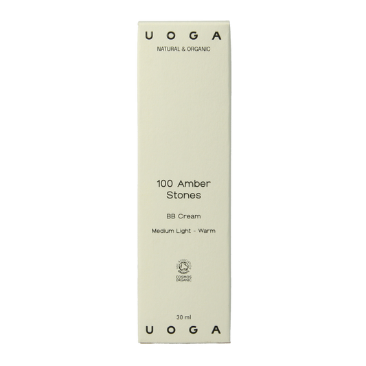 Uoga Uoga Primer with amber stones in 30ml bottle, a natural makeup primer for glowing skin.